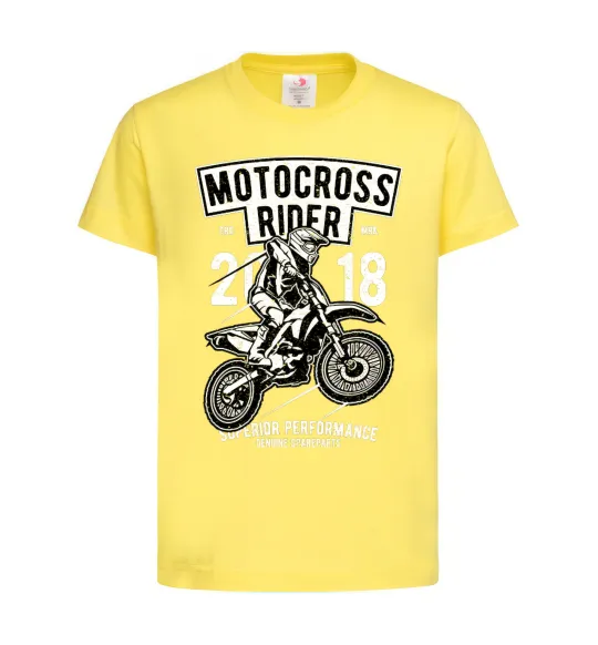 Детская футболка Motocross Rider Лимонный фото