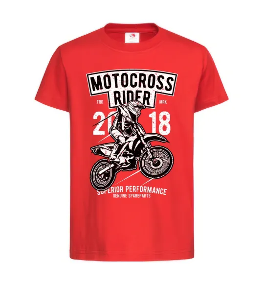 Детская футболка Motocross Rider Красный фото