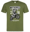 Чоловіча футболка Motocross Rider Оливковий Чоловіча футболка Motocross Rider Оливковий фото