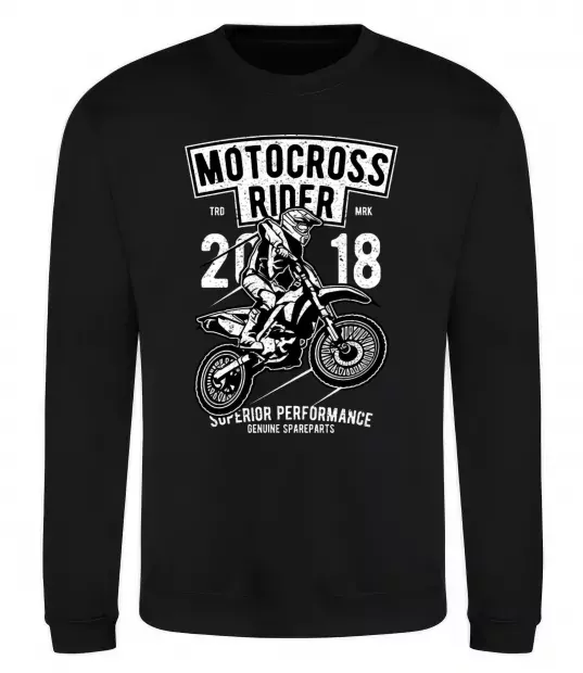 Світшот Motocross Rider Чорний фото