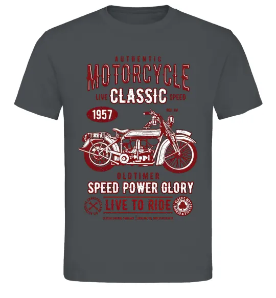 Мужская футболка Motorcycle Classic Графит фото