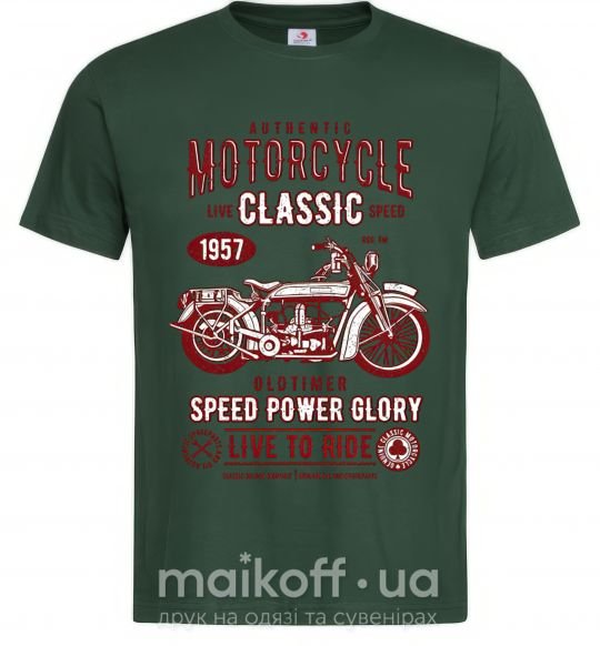 Чоловіча футболка Motorcycle Classic Темно-зелений фото