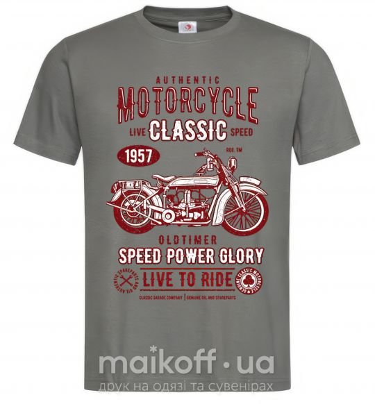 Чоловіча футболка Motorcycle Classic Графіт фото