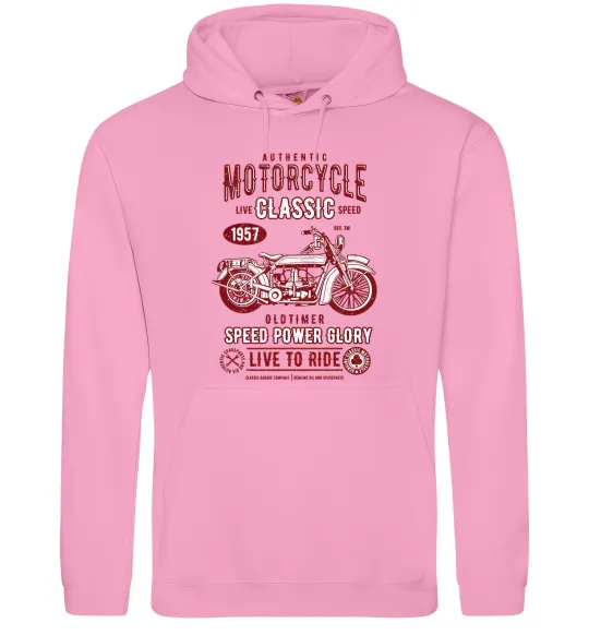 Чоловіча толстовка (худі) Motorcycle Classic Рожевий фото