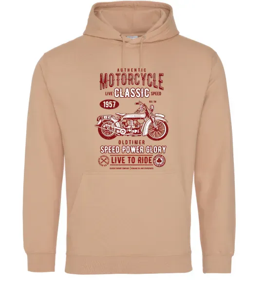 Жіноча толстовка (худі) Motorcycle Classic Пісочний фото