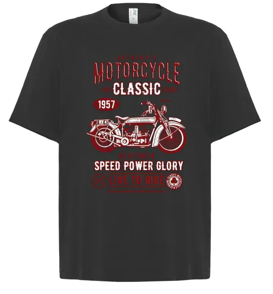 Футболка Оверсайз Motorcycle Classic Черный фото