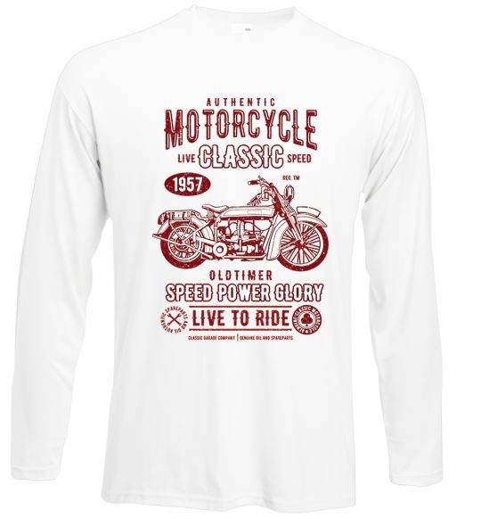 Реглан Motorcycle Classic Білий фото