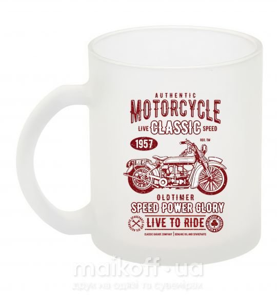 Чашка скляна Motorcycle Classic Фроузен фото