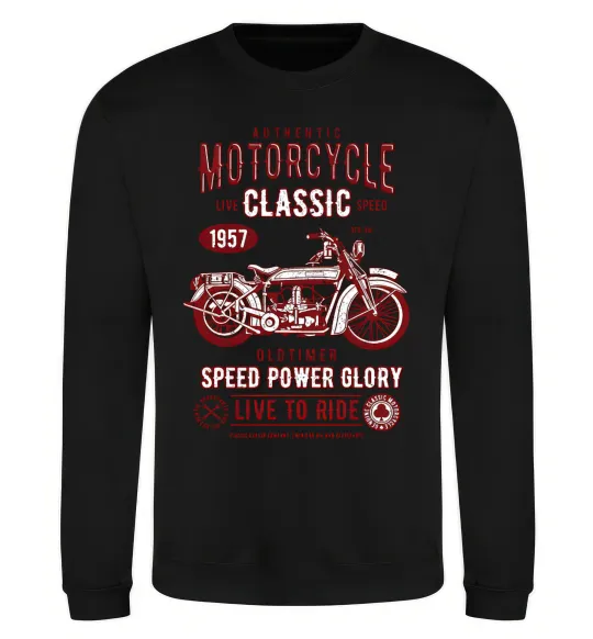 Світшот Motorcycle Classic Чорний фото