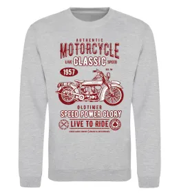 Світшот Motorcycle Classic Сірий меланж фото