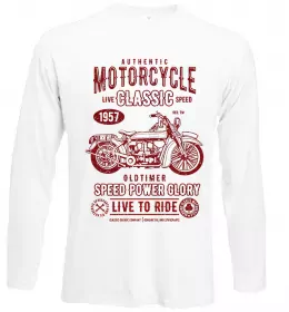 Лонгслив Motorcycle Classic Белый фото