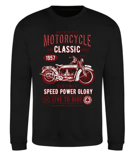 Свитшот Motorcycle Classic Черный фото