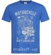 Мужская футболка Motorcycle Full Speed Engine Ярко-синий фото