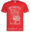 Мужская футболка Motorcycle Full Speed Engine Красный фото