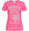 Женская футболка Motorcycle Full Speed Engine Ярко-розовый фото