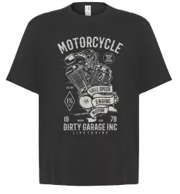 Футболка Оверсайз Biker girl moto Чорний фото