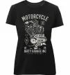 Женская премиум футболка Motorcycle Full Speed Engine Черный фото