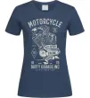 Женская футболка Motorcycle Full Speed Engine Темно-синий фото