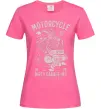 Женская футболка Motorcycle Full Speed Engine Ярко-розовый фото