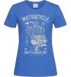 Женская футболка Motorcycle Full Speed Engine Ярко-синий фото
