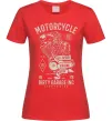 Женская футболка Motorcycle Full Speed Engine Красный фото