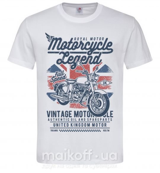 Мужская футболка Motorcycle Legend Белый фото