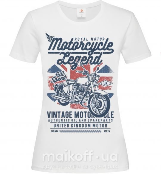 Жіноча футболка Motorcycle Legend Білий фото