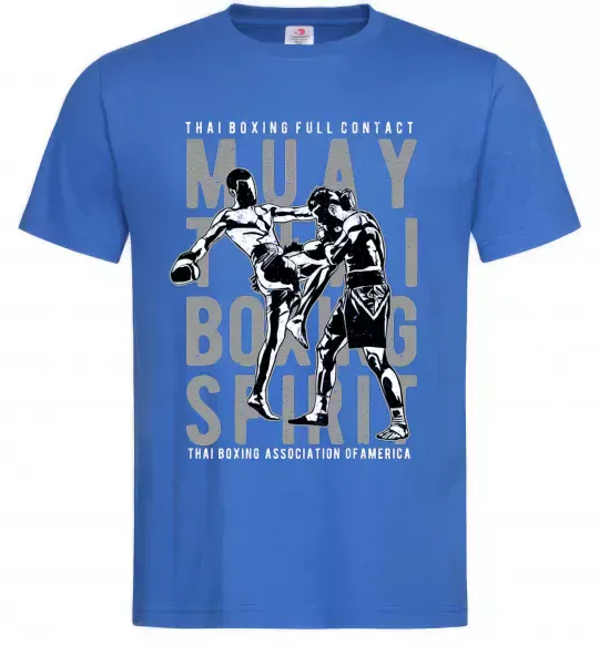 Чоловіча футболка Muay Thai Яскраво-синій фото