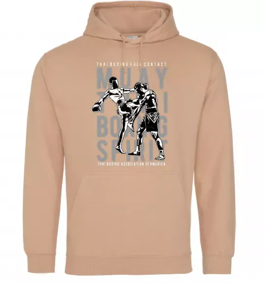 Чоловіча толстовка (худі) Muay Thai Пісочний фото