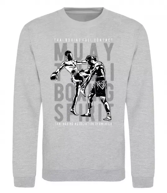 Свитшот Muay Thai Серый меланж фото