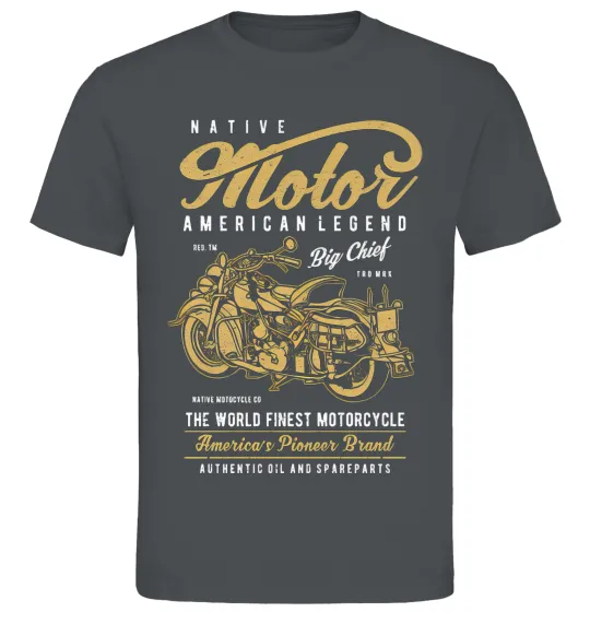 Мужская футболка Native Motorcycle Графит фото