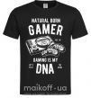 Чоловіча футболка Natural Born Gamer Чорний фото