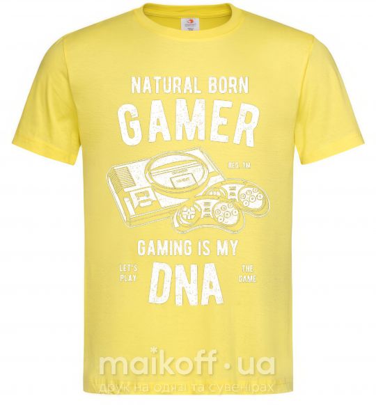 Мужская футболка Natural Born Gamer Лимонный фото