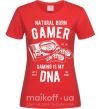 Жіноча футболка Natural Born Gamer Червоний фото