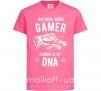 Дитяча футболка Natural Born Gamer Яскраво-рожевий фото