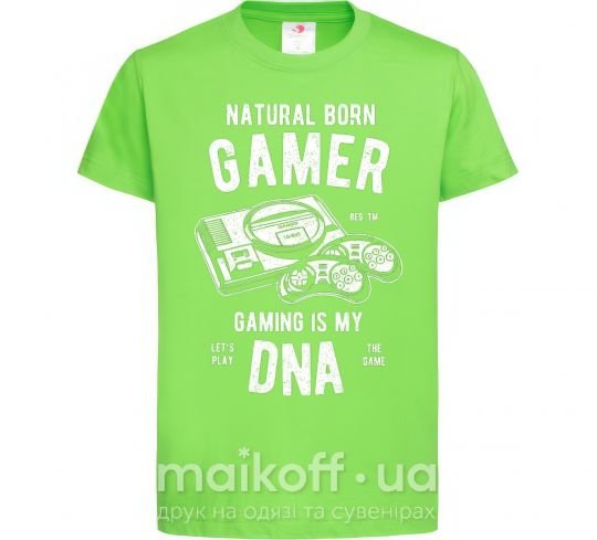 Детская футболка Natural Born Gamer Лаймовый фото