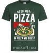 Чоловіча футболка Need More Pizza Темно-зелений фото