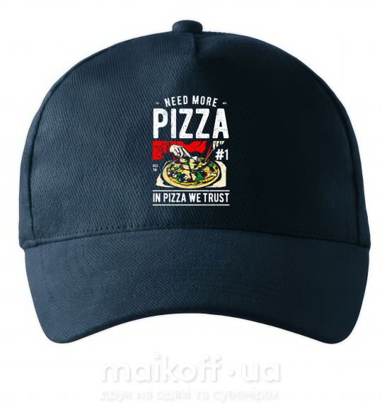 Кепка Need More Pizza Темно-синій фото