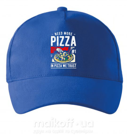 Кепка Need More Pizza Ярко-синий фото