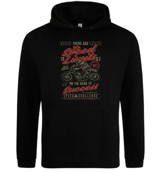 Мужская толстовка (худи) No Speed Limits Черный фото