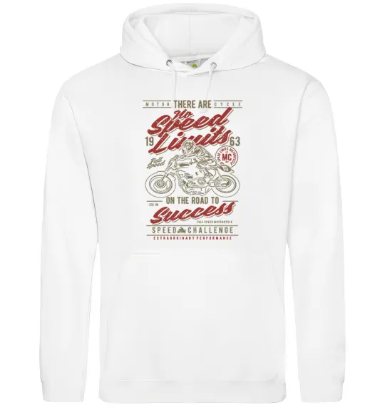 Мужская толстовка (худи) No Speed Limits Белый фото