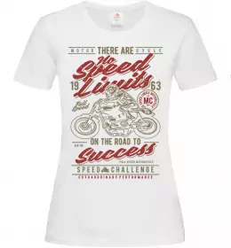 Женская футболка No Speed Limits Белый фото