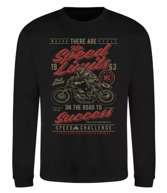 Свитшот No Speed Limits Черный фото