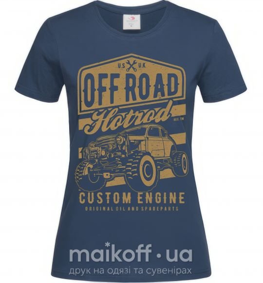 Жіноча футболка Offroad Hotrod Темно-синій фото