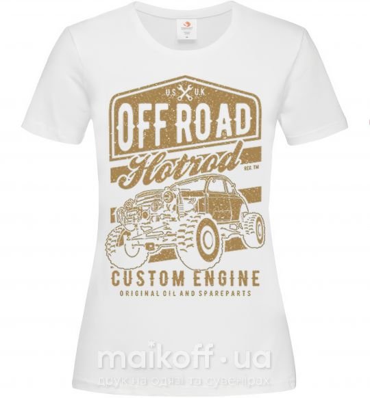 Жіноча футболка Offroad Hotrod Білий фото