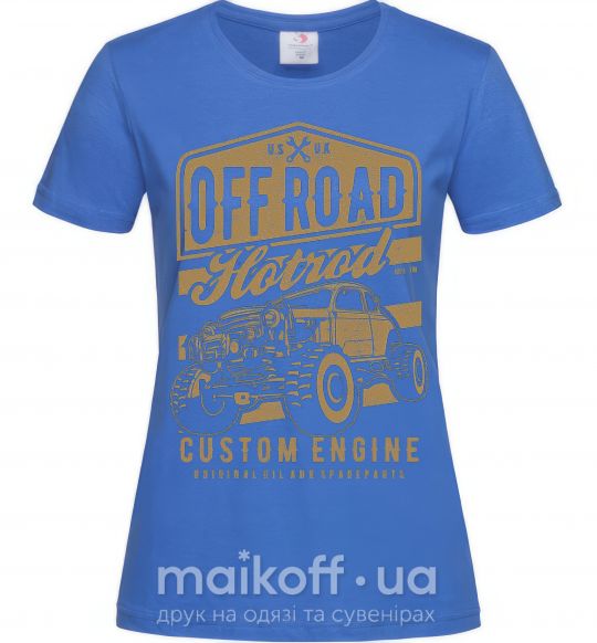Жіноча футболка Offroad Hotrod Яскраво-синій фото