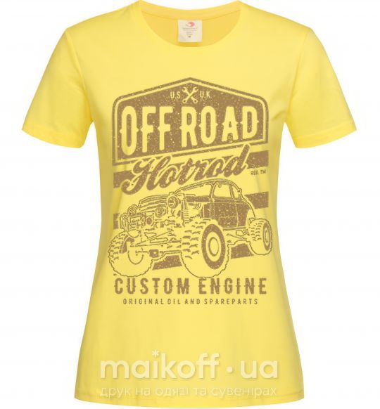 Жіноча футболка Offroad Hotrod Лимонний фото