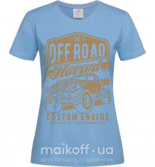 Жіноча футболка Offroad Hotrod Блакитний фото