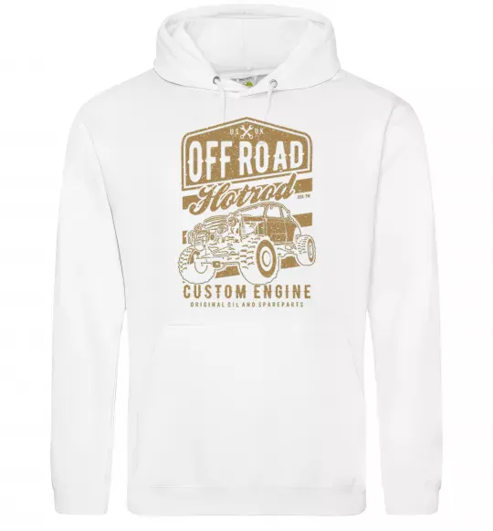 Чоловіча толстовка (худі) Offroad Hotrod Білий фото