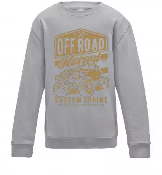 Детский Свитшот Offroad Hotrod Серый меланж фото
